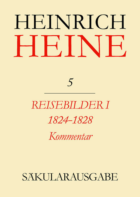 Reisebilder I. 1824-1828. Kommentar main product photo