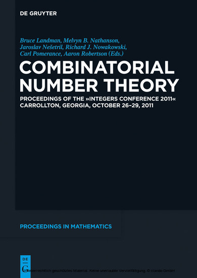 Combinatorial Number Theory main product photo