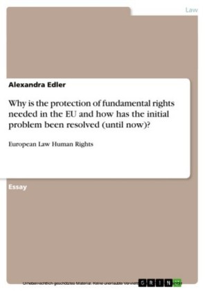 Why is the protection of fundamental rights needed in the EU and how has the initial problem been resolved (until now)?