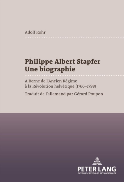 Philippe Albert Stapfer Une biographie main product photo