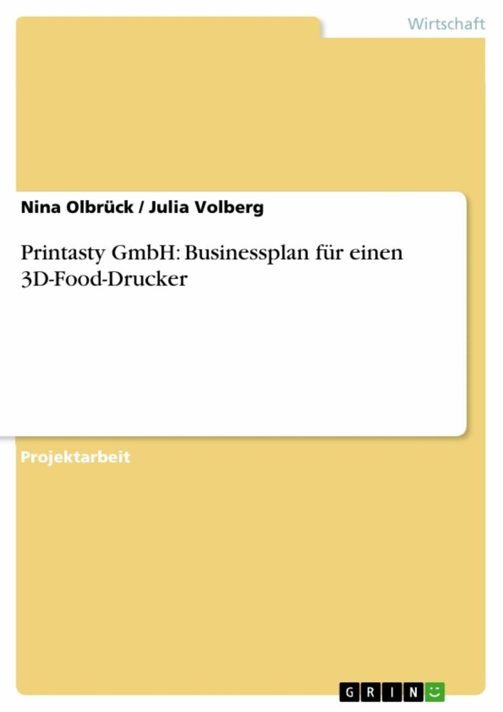 Printasty GmbH: Businessplan für einen 3D-Food-Drucker main product photo