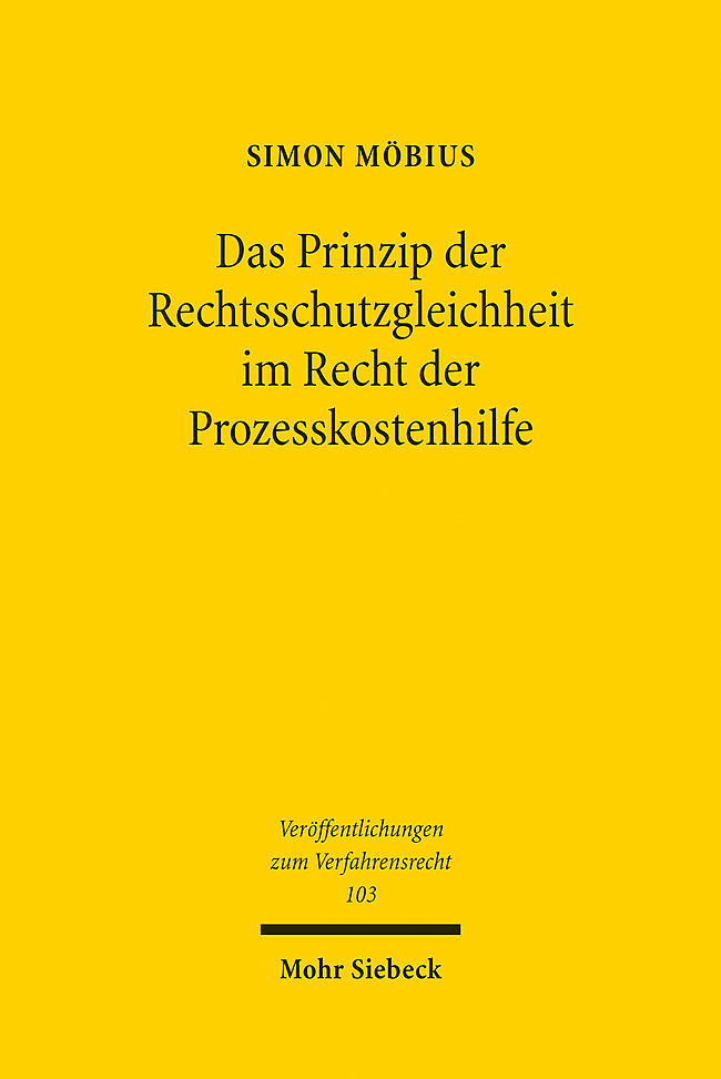 Das Prinzip der Rechtsschutzgleichheit im Recht der Prozesskostenhilfe main product photo