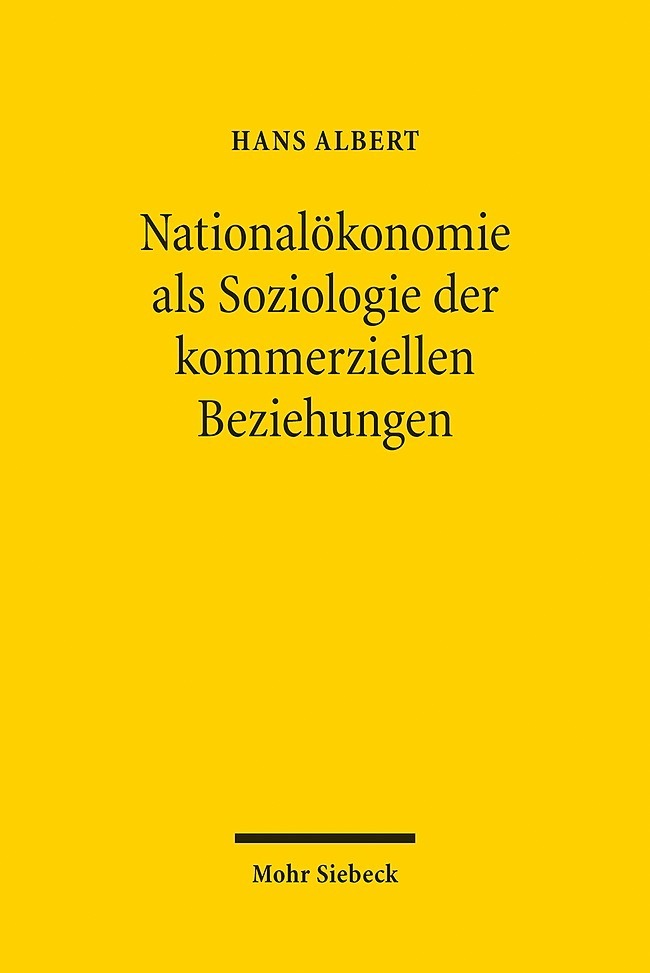 Nationalökonomie als Soziologie der kommerziellen Beziehungen main product photo