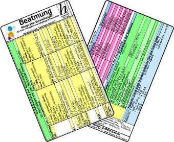 Beatmung - Respirator-Einstellungen für Früh- / Neugeborene, Säuglinge & Kleinkinder, Medizinische Taschen-Karte main product photo