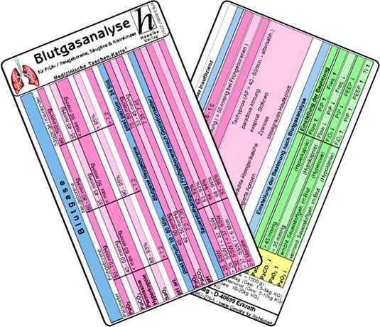 Blutgasanalyse für Früh- / Neugeborene, Säuglinge & Kinder, Medizinische Taschen-Karte main product photo