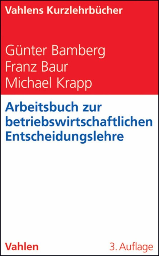 Arbeitsbuch zur betriebswirtschaftlichen Entscheidungslehre main product photo