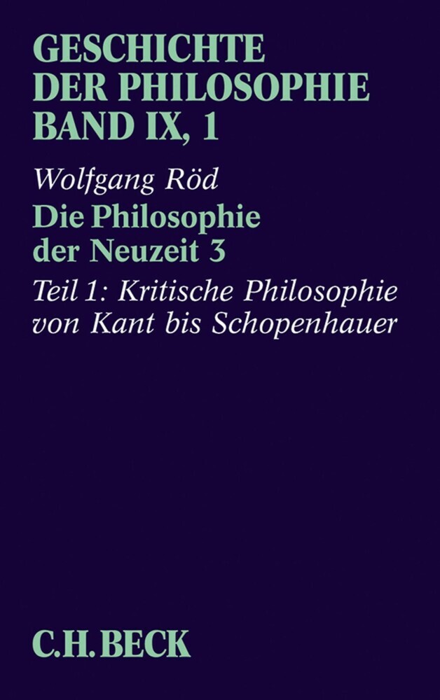 Geschichte der Philosophie Bd. 9/1: Die Philosophie der Neuzeit 3 main product photo