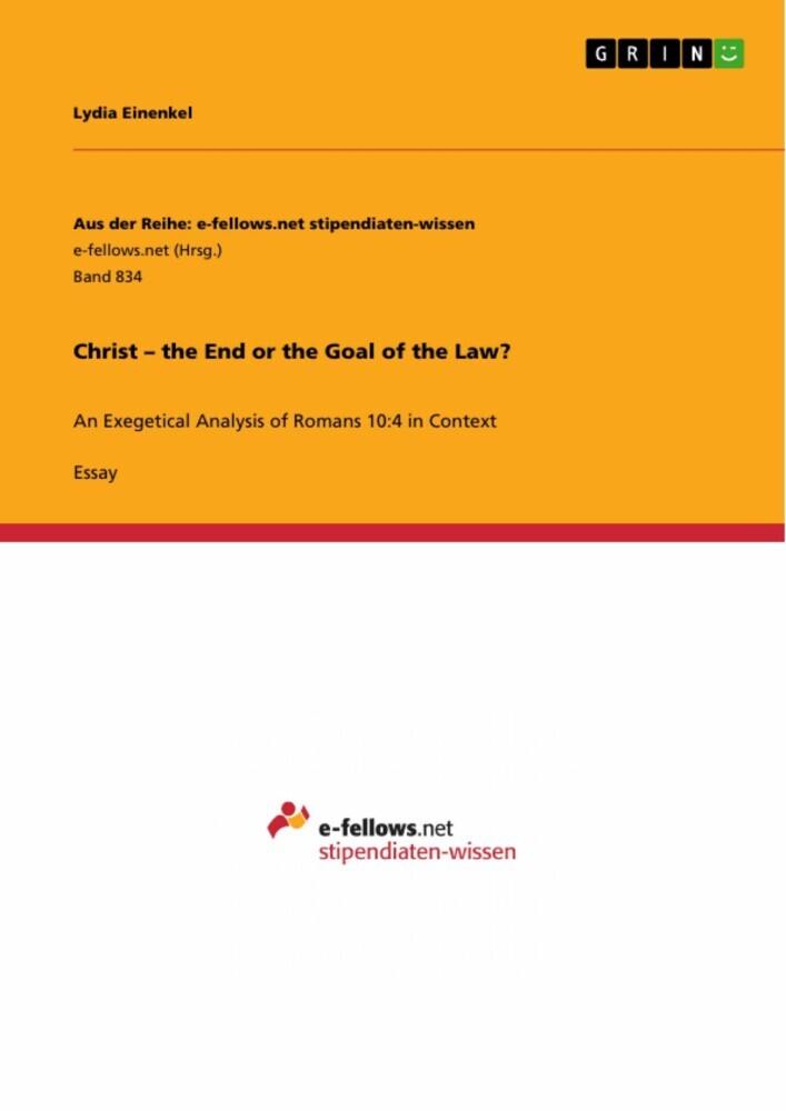 Christ - the End or the Goal of the Law? main product photo