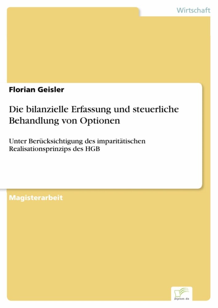 Die bilanzielle Erfassung und steuerliche Behandlung von Optionen main product photo