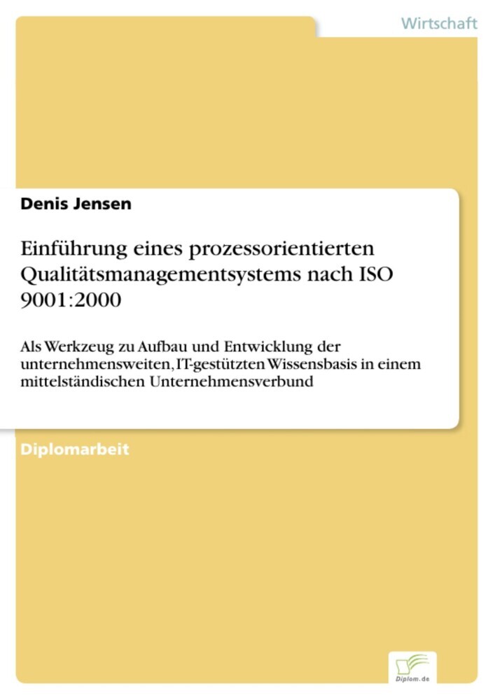 Einführung eines prozessorientierten Qualitätsmanagementsystems nach ISO 9001:2000 main product photo