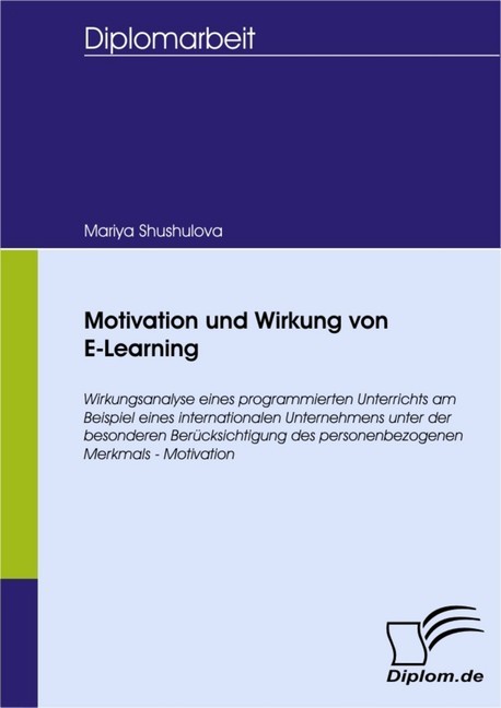 Motivation und Wirkung von E-Learning main product photo