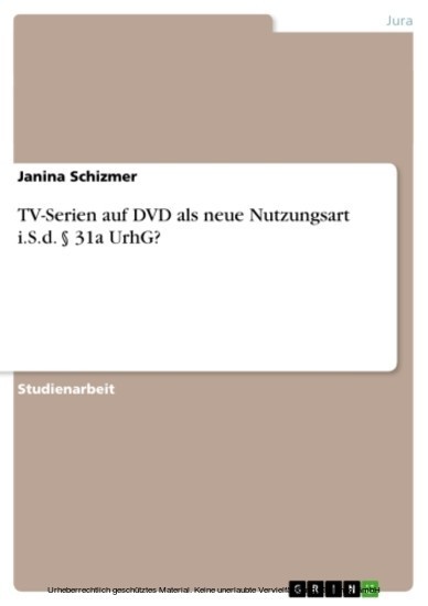 TV-Serien auf DVD als neue Nutzungsart i.S.d. 31a UrhG? main product photo