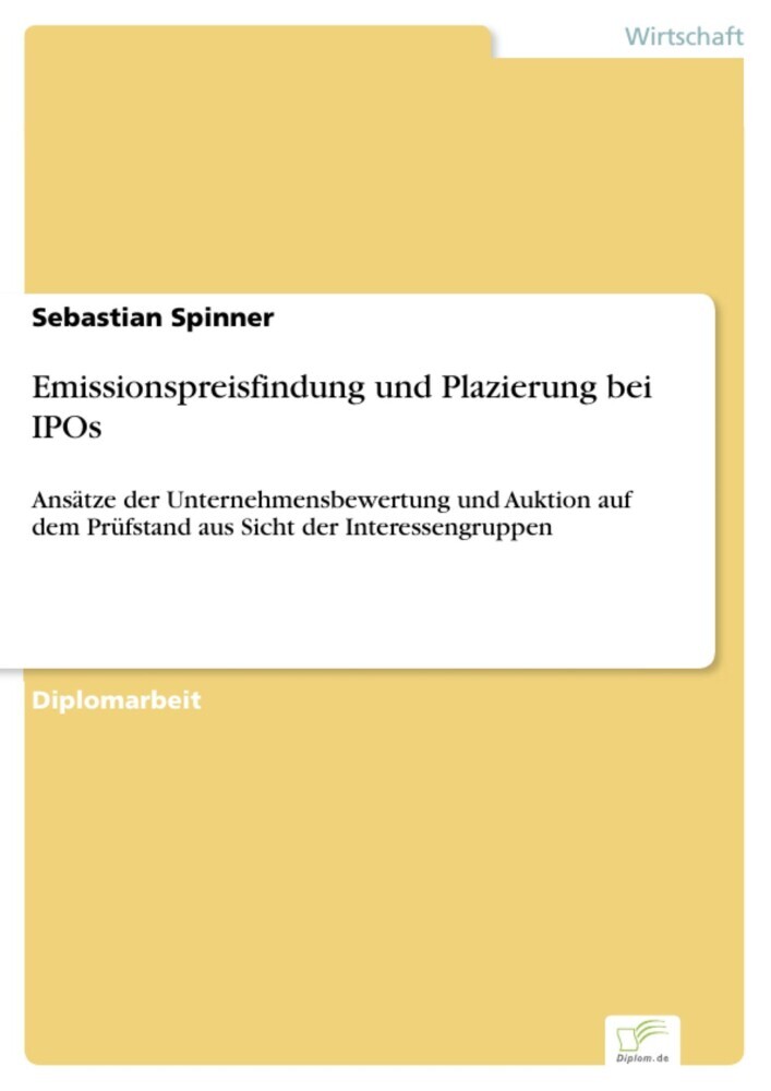 Emissionspreisfindung und Plazierung bei IPOs main product photo