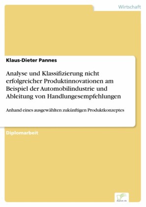 Analyse und Klassifizierung nicht erfolgreicher Produktinnovationen am Beispiel der Automobilindustrie und Ableitung von Handlungesempfehlungen