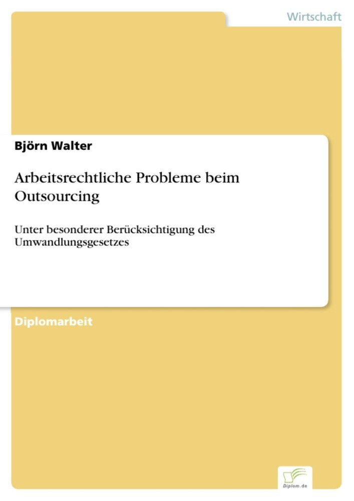 Arbeitsrechtliche Probleme beim Outsourcing main product photo