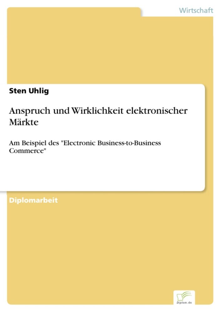 Anspruch und Wirklichkeit elektronischer Märkte main product photo