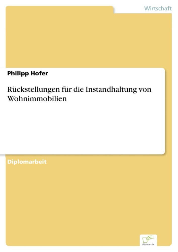 Rückstellungen für die Instandhaltung von Wohnimmobilien main product photo