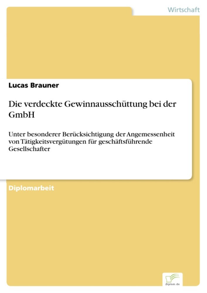 Die verdeckte Gewinnausschüttung bei der GmbH main product photo