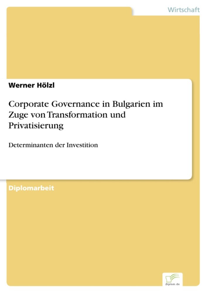 Corporate Governance in Bulgarien im Zuge von Transformation und Privatisierung main product photo