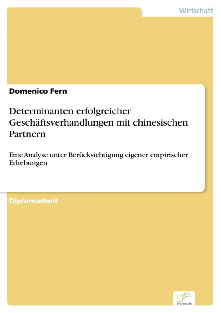 Determinanten erfolgreicher Geschäftsverhandlungen mit chinesischen Partnern main product photo