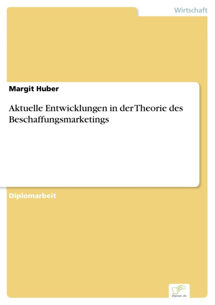 Aktuelle Entwicklungen in der Theorie des Beschaffungsmarketings main product photo
