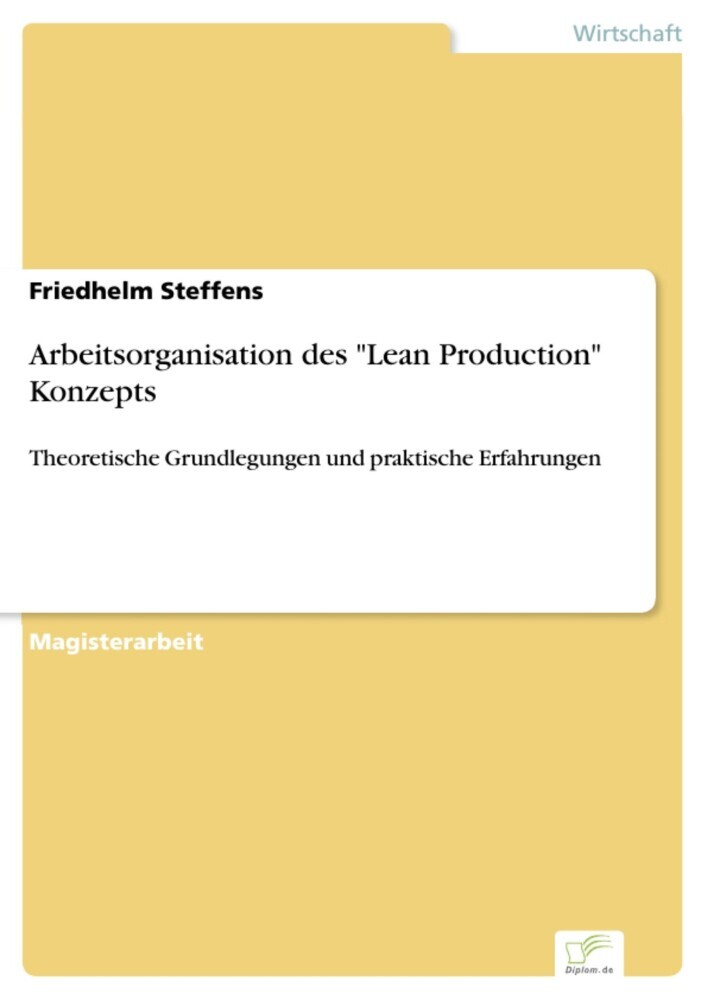 Arbeitsorganisation des 'Lean Production' Konzepts main product photo