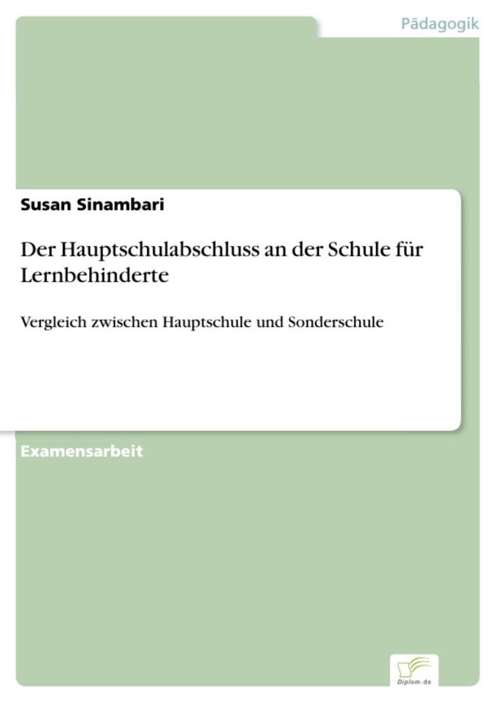 Der Hauptschulabschluss an der Schule für Lernbehinderte main product photo