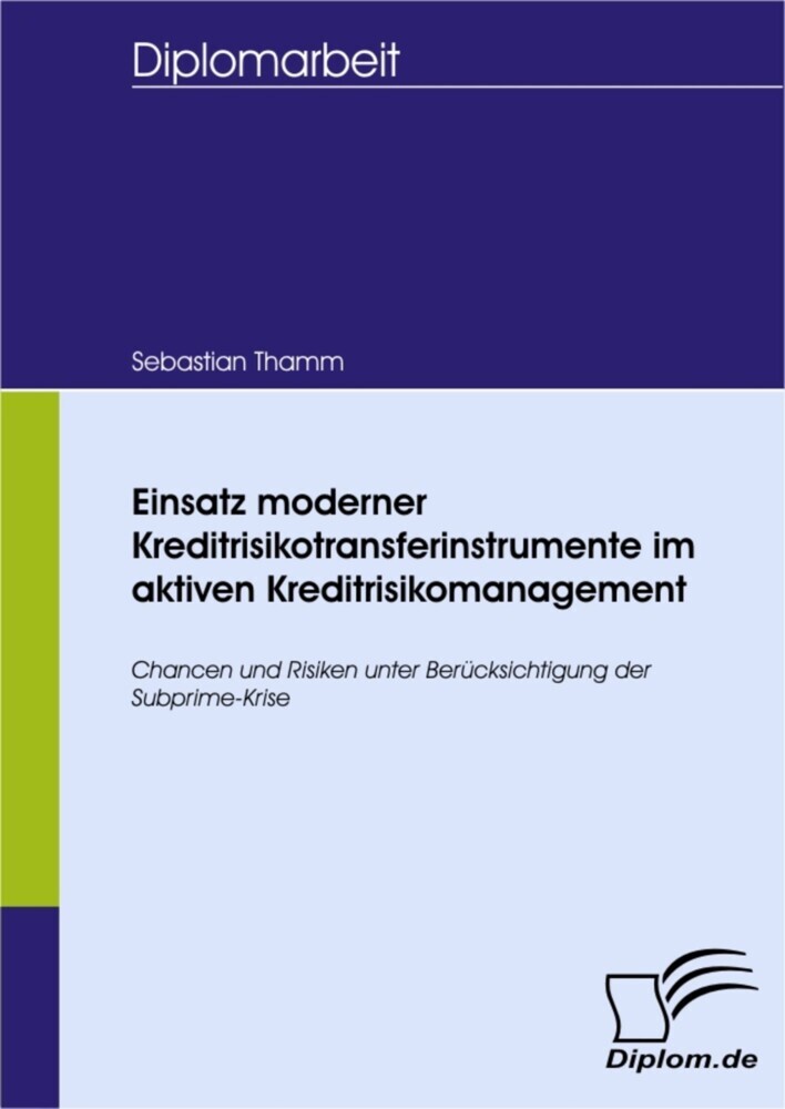 Einsatz moderner Kreditrisikotransferinstrumente im aktiven Kreditrisikomanagement main product photo