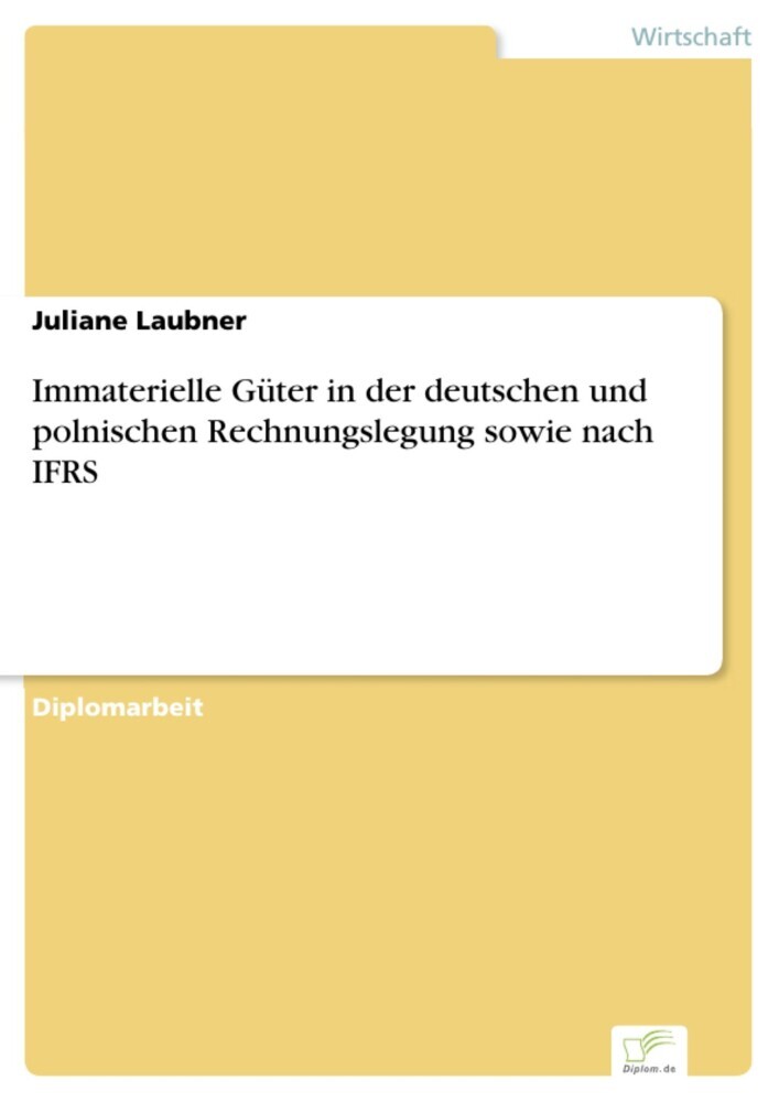 Immaterielle Güter in der deutschen und polnischen Rechnungslegung sowie nach IFRS main product photo