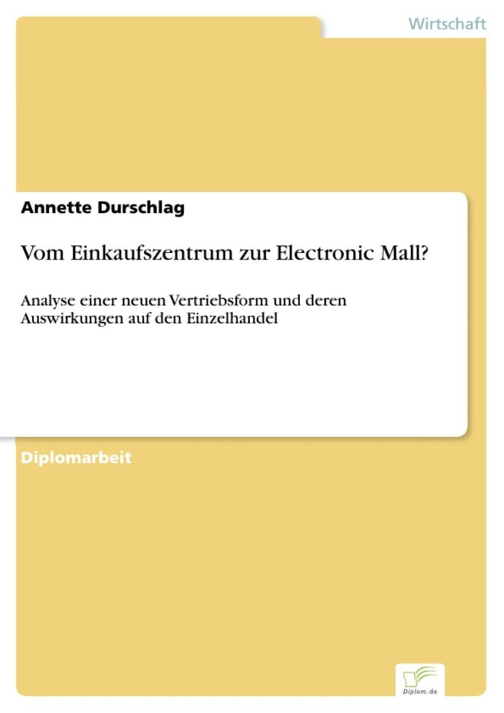 Vom Einkaufszentrum zur Electronic Mall? main product photo