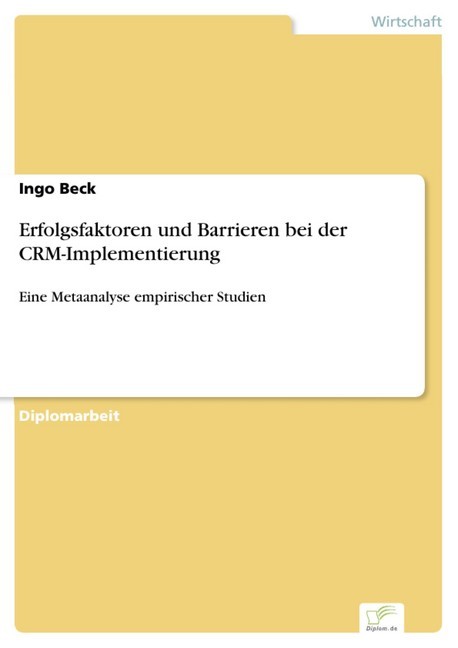 Erfolgsfaktoren und Barrieren bei der CRM-Implementierung main product photo