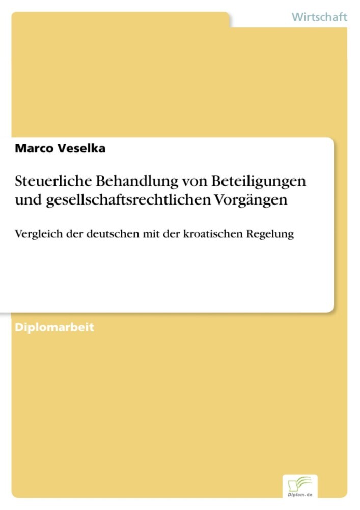 Steuerliche Behandlung von Beteiligungen und gesellschaftsrechtlichen Vorgängen main product photo