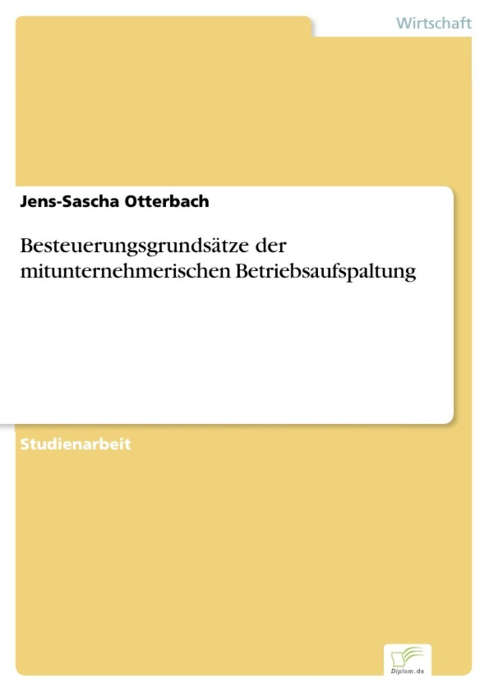 Besteuerungsgrundsätze der mitunternehmerischen Betriebsaufspaltung main product photo