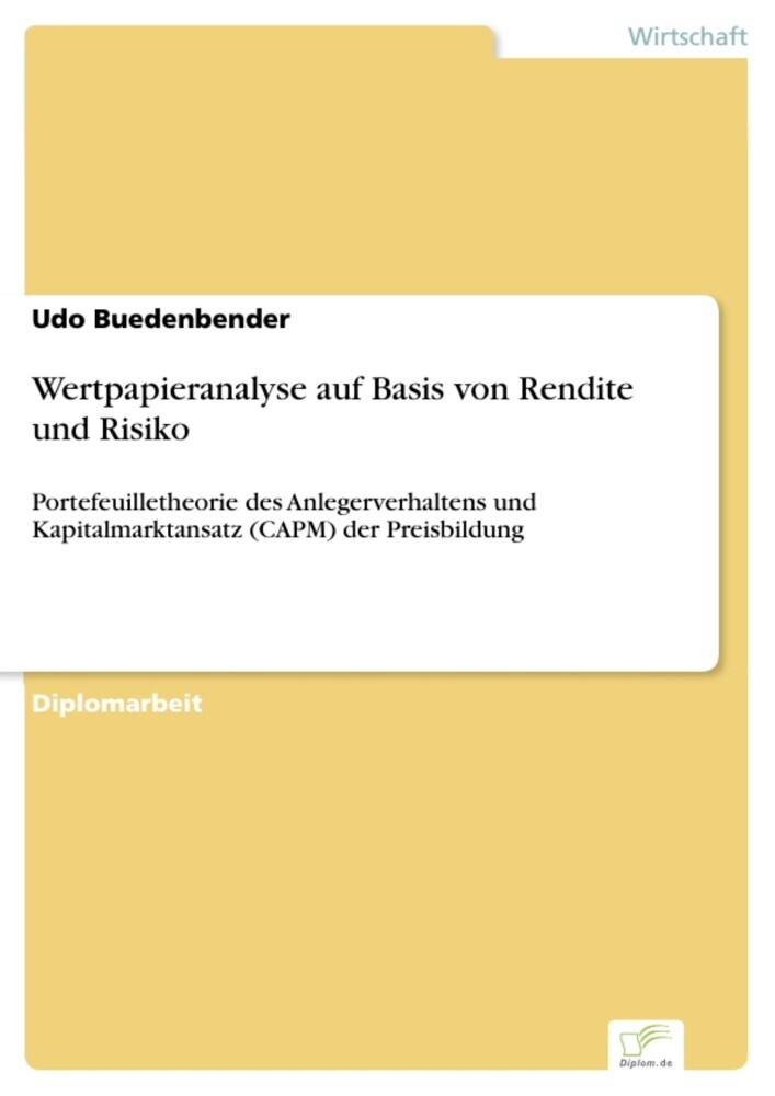 Wertpapieranalyse auf Basis von Rendite und Risiko main product photo