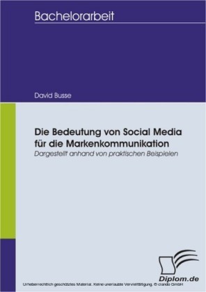 Die Bedeutung von Social Media für die Markenkommunikation - dargestellt anhand von praktischen Beispielen
