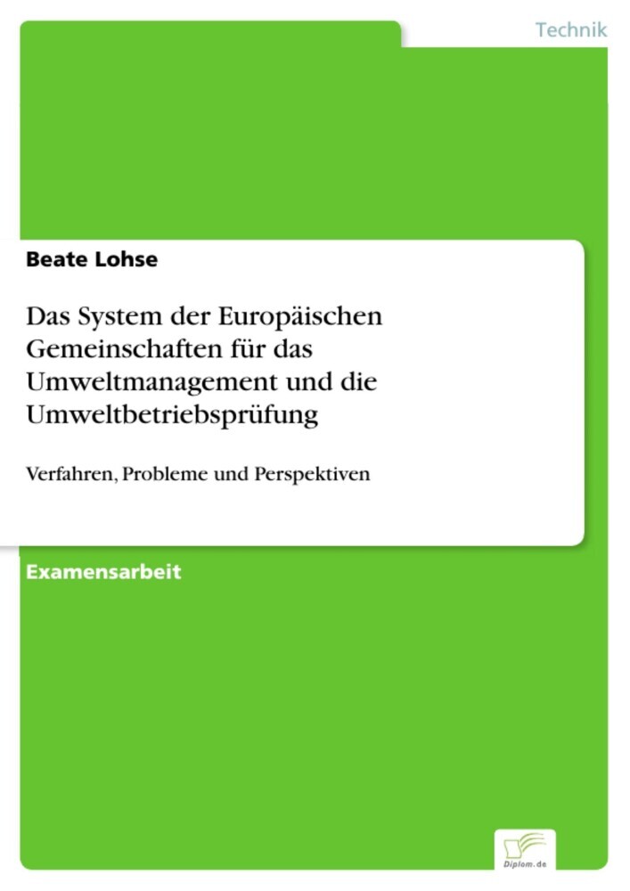 Das System der Europäischen Gemeinschaften für das Umweltmanagement und die Umweltbetriebsprüfung main product photo