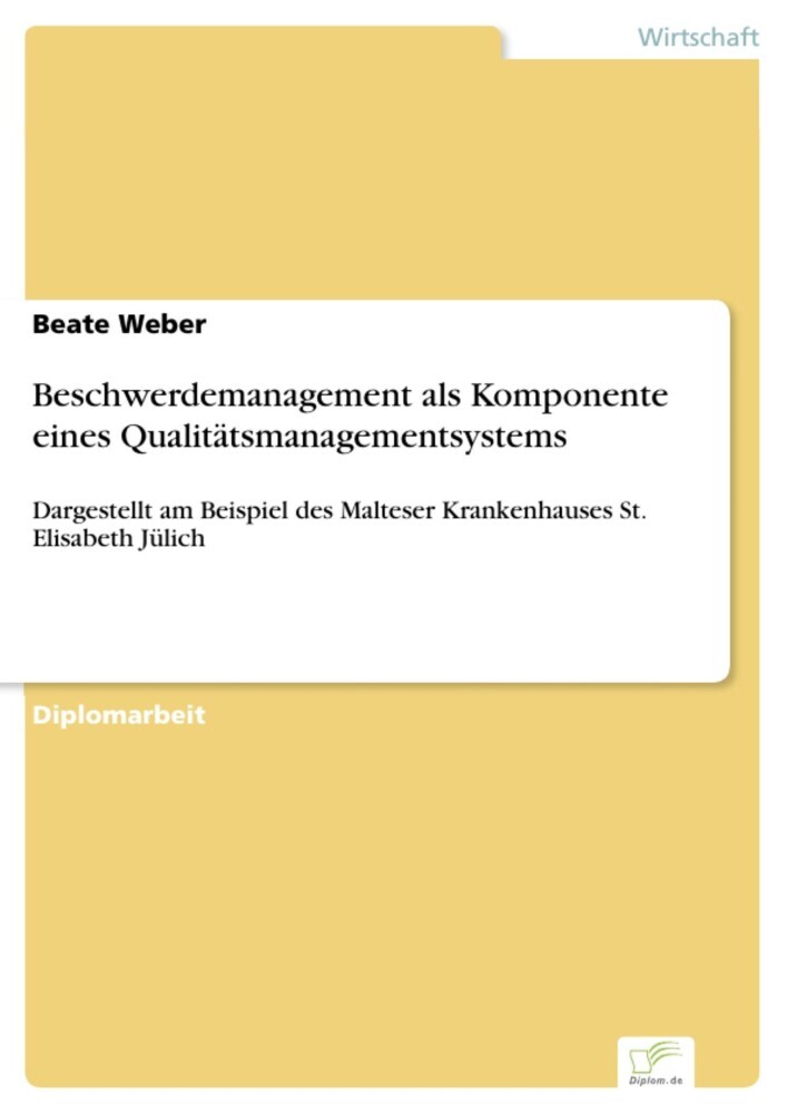 Beschwerdemanagement als Komponente eines Qualitätsmanagementsystems main product photo