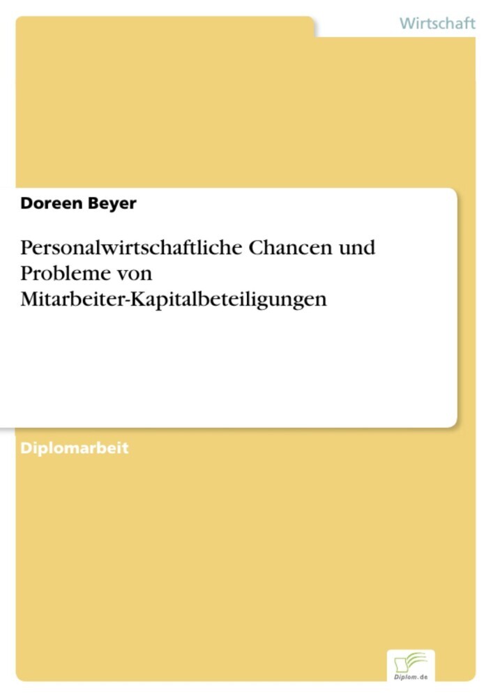 Personalwirtschaftliche Chancen und Probleme von Mitarbeiter-Kapitalbeteiligungen main product photo