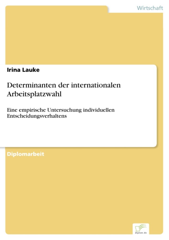 Determinanten der internationalen Arbeitsplatzwahl main product photo