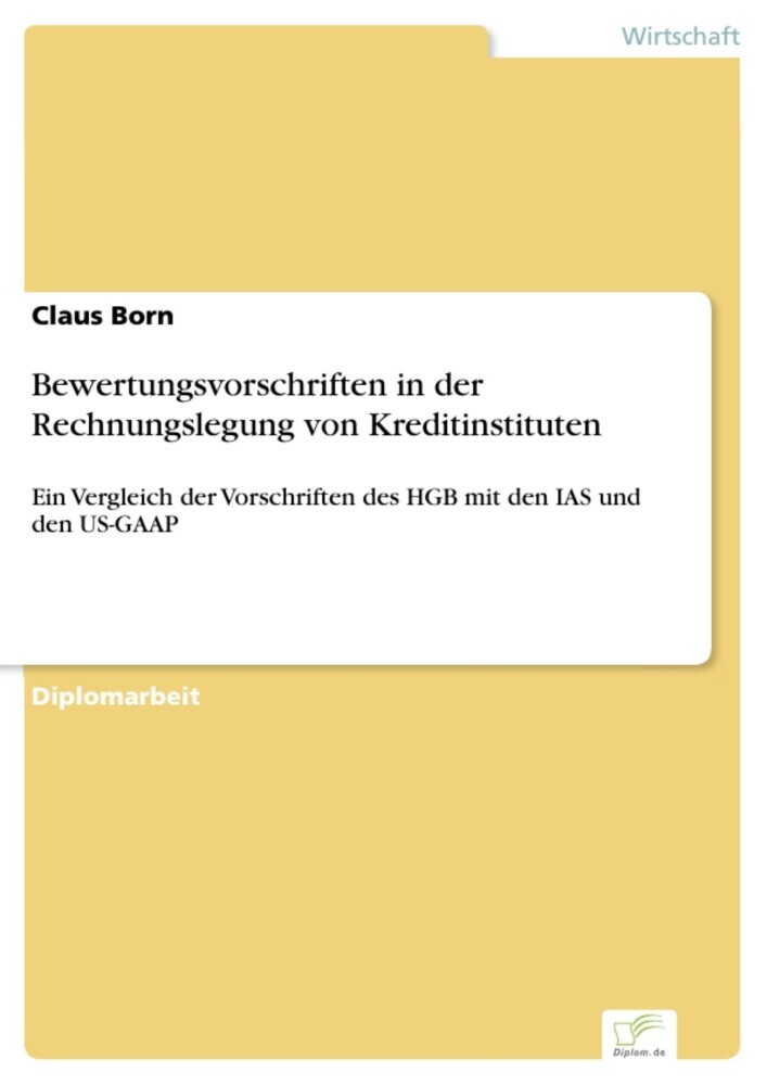 Bewertungsvorschriften in der Rechnungslegung von Kreditinstituten main product photo