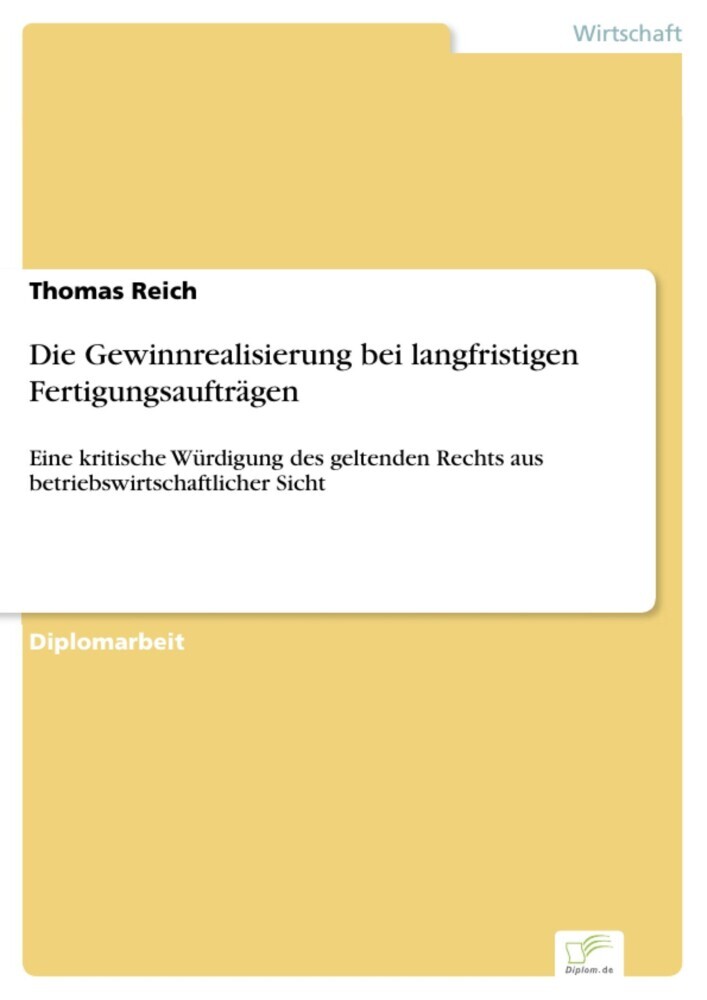 Die Gewinnrealisierung bei langfristigen Fertigungsaufträgen main product photo