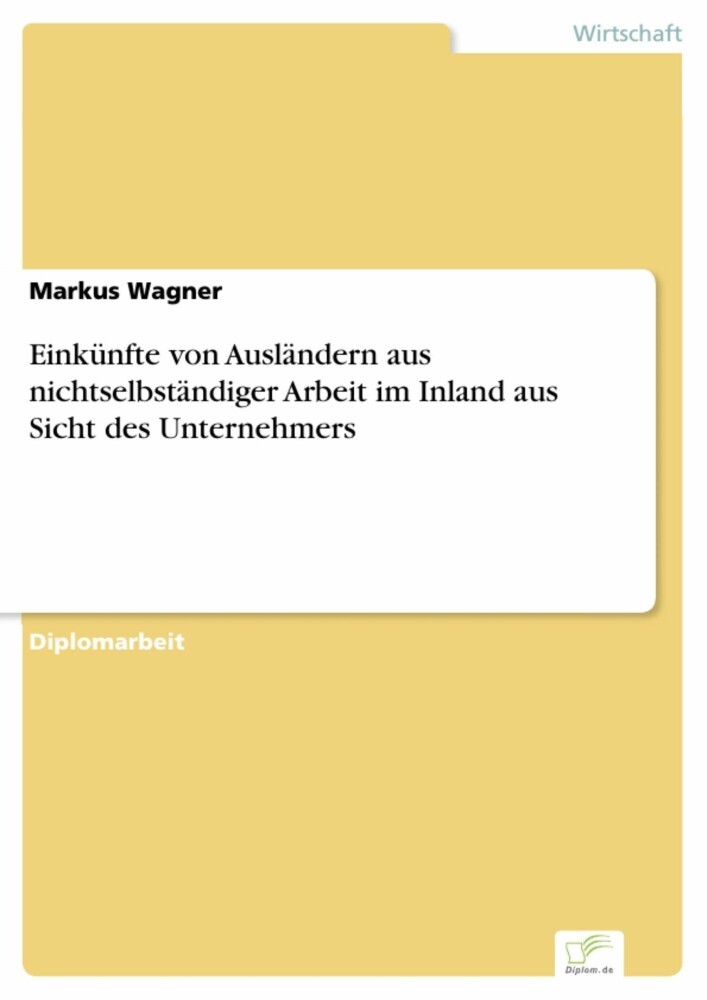Einkünfte von Ausländern aus nichtselbständiger Arbeit im Inland aus Sicht des Unternehmers main product photo