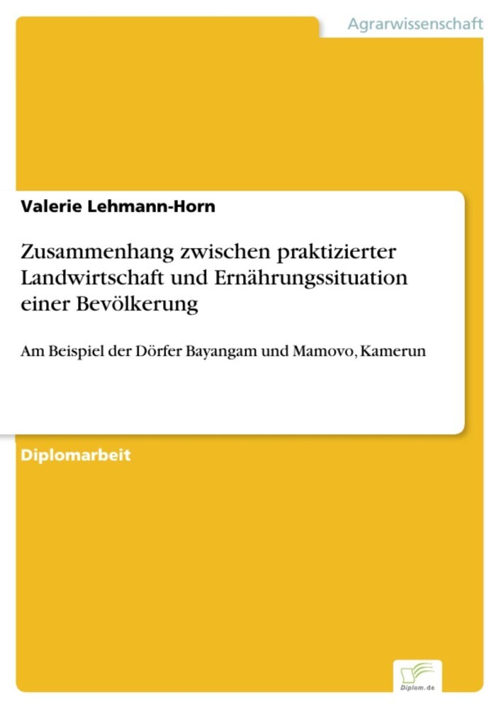 Zusammenhang zwischen praktizierter Landwirtschaft und Ernährungssituation einer Bevölkerung main product photo