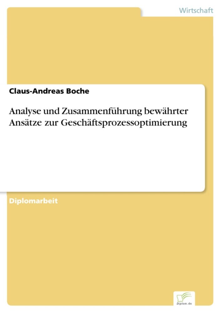 Analyse und Zusammenführung bewährter Ansätze zur Geschäftsprozessoptimierung main product photo