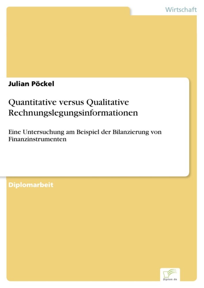 Quantitative versus Qualitative Rechnungslegungsinformationen main product photo