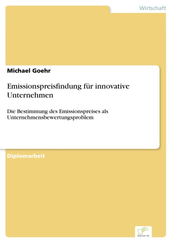 Emissionspreisfindung für innovative Unternehmen main product photo