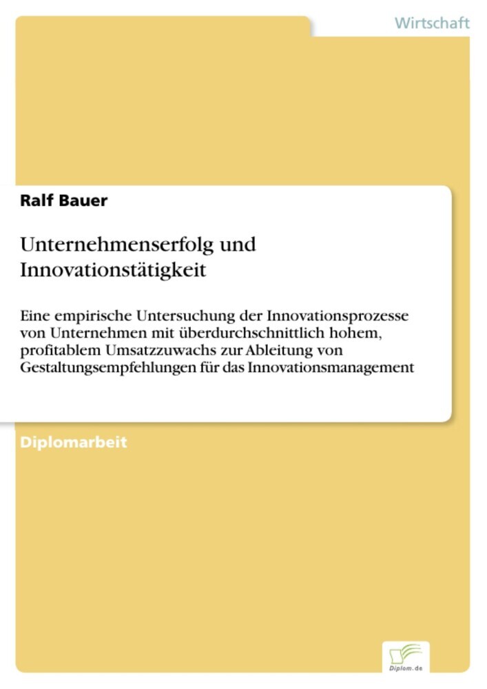 Unternehmenserfolg und Innovationstätigkeit main product photo