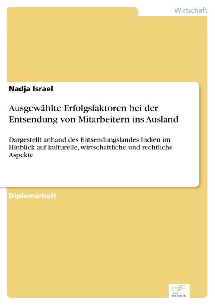 Ausgewählte Erfolgsfaktoren bei der Entsendung von Mitarbeitern ins Ausland main product photo