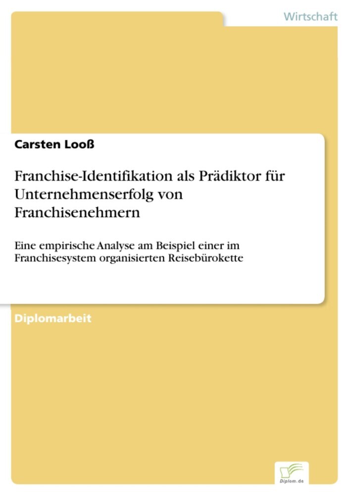 Franchise-Identifikation als Prädiktor für Unternehmenserfolg von Franchisenehmern main product photo