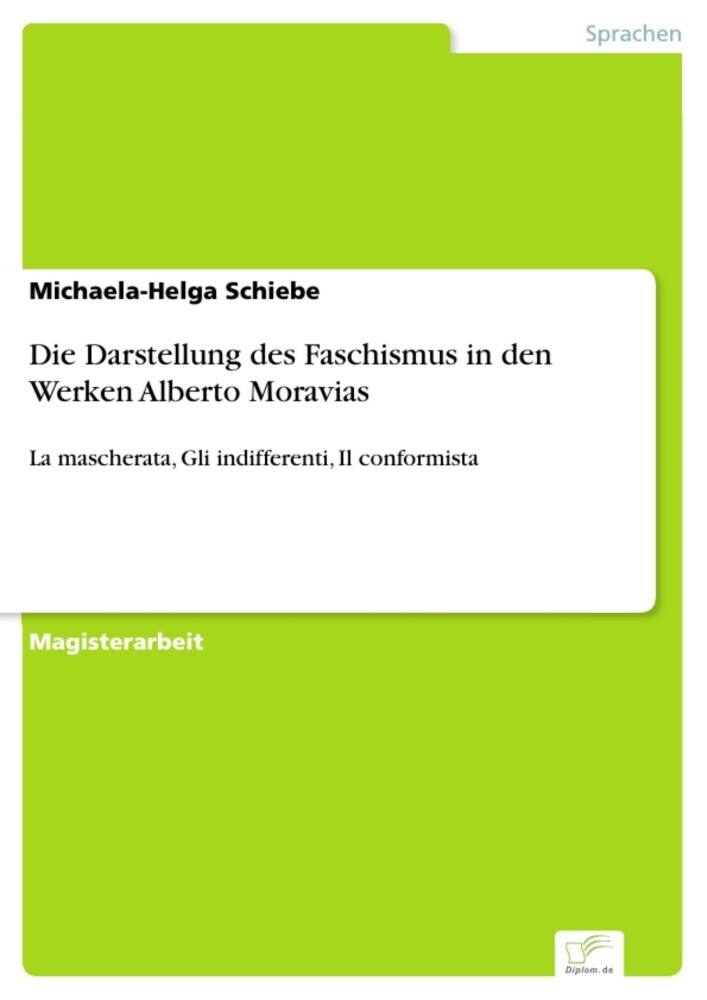 Die Darstellung des Faschismus in den Werken Alberto Moravias main product photo